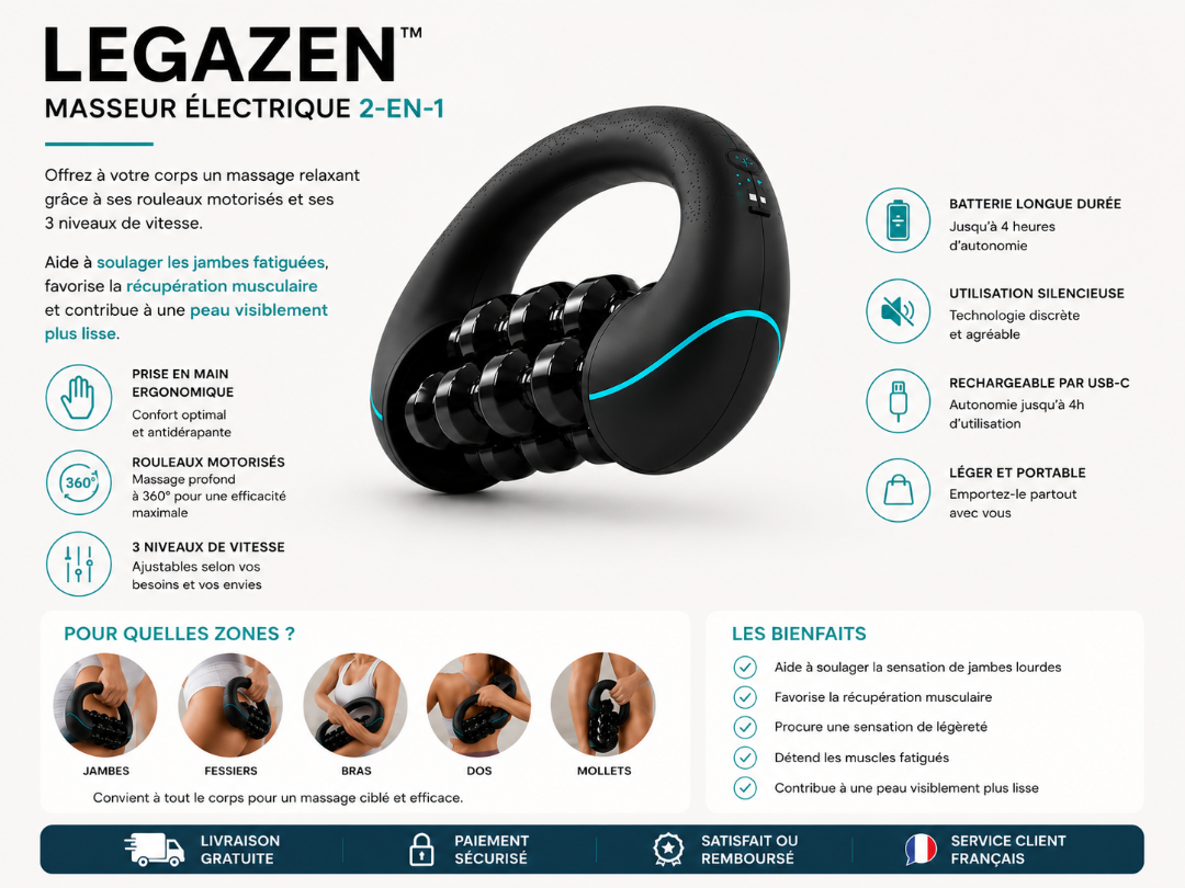LEGAZEN™ | Masseur Électrique 2-en-1 Corps Complet